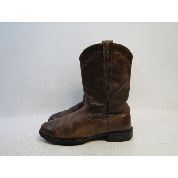 Ariat Womens Size 9.5 B Brown Leather Cowboy Western Boots - Picture 1 of 11